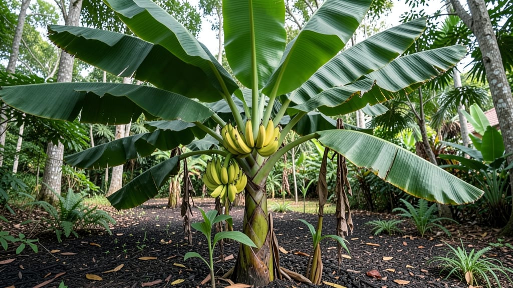 Banana Tree In Yard: Year-Round Tropical Grace With Minimal Pruning