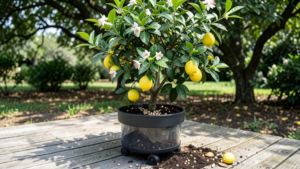 Self-Watering Rolling Citrus Tree Planter: Low-Maintenance Harvests Year-Round