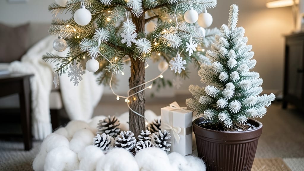 Small Christmas Tree White: Dwarf Elegance for Tiny Gardens