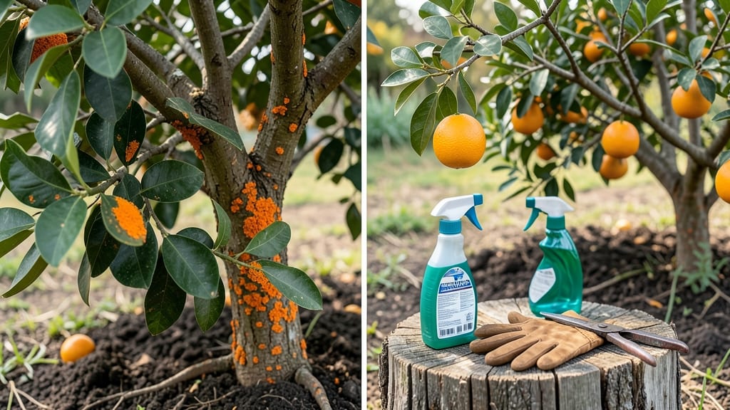 Orange Rust on Tree Bark: Copper Fungicide Spray for Fast Foliage Revival