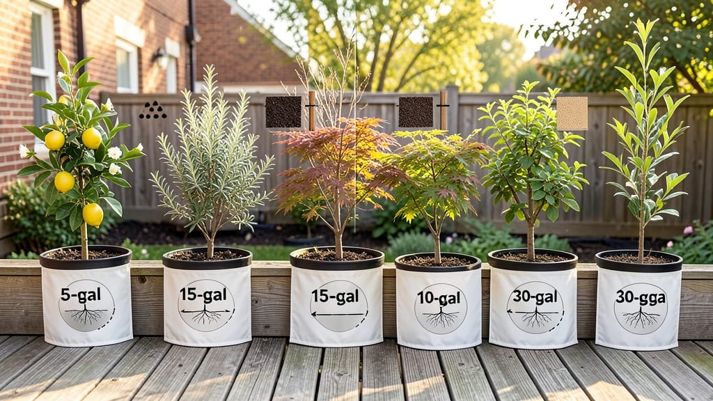Tree Container Size Chart: Exact Dimensions for 10 Popular Varieties