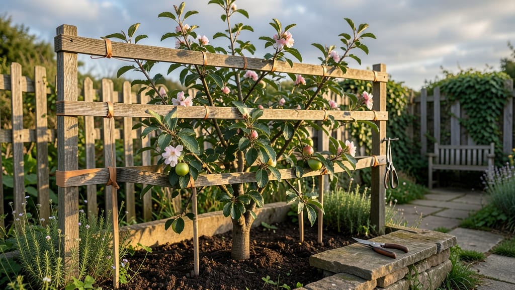 Espalier Apple Tree Trellis: Space-Saving Elegance for Small Gardens